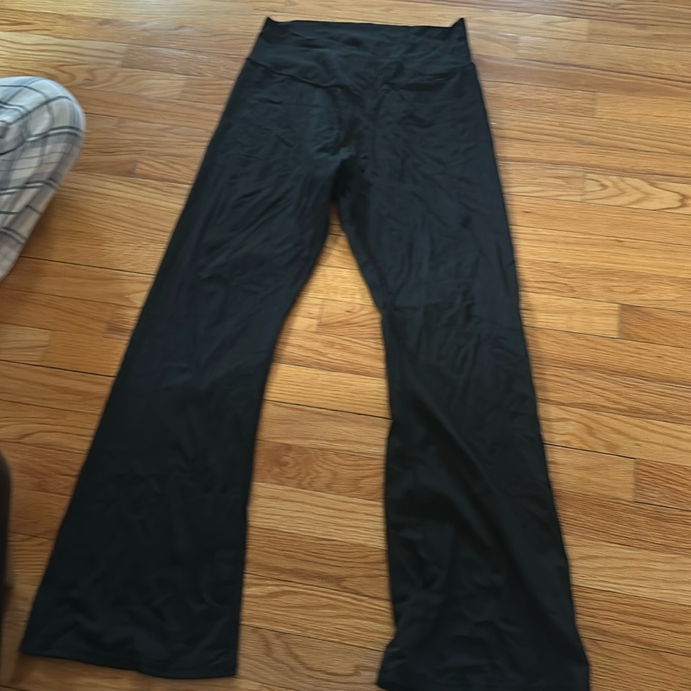 crossover flare leggings
